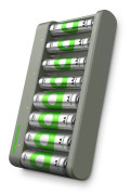 GP - ReCyko Econ Battery Charger, E821 (USB), incl. 4 x AA 2100 mAh + 4 x AAA 850 mAh Batteries