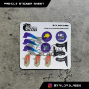 Precut Redesigned Stickers Only, Beyblade HMS Wolborg MS Standard Stickers Only