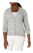 Essentials cardigan - WAE35007FL18-Lgh-L - Amazon Lättviktskofta med V-ringad (Plus Size Tillgänglig) Dam