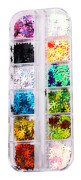 Jul Nagelkonst Glitter Nagelpaljetter, Nageldesign Glitter Jul Nagelkonst Tillbehör Dekorationer style 2