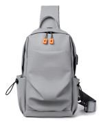 Sling Bag Ryggsäck för Män och Kvinnor, Lättviktig Vattentålig Liten Bröst Axel Crossbody Väska grey