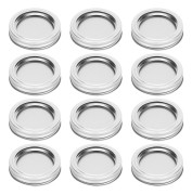 12 st 70 mm Runda Normal Mun Delad Typ Burk Lock Behållare Förslutningsskydd för Krydda Honung