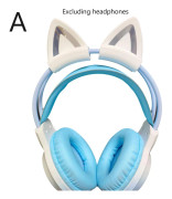 Hörlurar Tillbehör Kattöron För Hörlurar Gaming Headsets Fäste Stereo Headset Dekoration Lättviktigt Silikonhänge CN vit