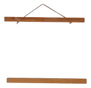 Modern Magnetisk Sågspån Fotoram DIY Affisch Rulltryck Konstverk Hängare Teakträ 30cm