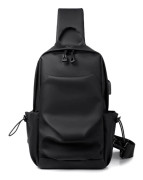 Sling Bag Ryggsäck för Män och Kvinnor, Lättviktig Vattentålig Liten Bröst Axel Crossbody Väska black