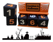 Halloween Nedräkning för Inomhus Hemfest Dekoration Högtid Bordsdekoration Dekorativ Halloween Nedräkningsblock