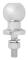 dragkula 50 mm rakt stål M16 x 55 mm silver