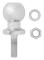 dragkula 50 mm rakt stål M16 x 55 mm silver