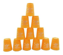 Speed Stacks Sport Stacking Cups Set, 12 Official Competition Cups, Speed Training Toy, Travel Party Game Stacking Challenge Yellow