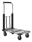 Hopfällbar vagn, 150 kg kapacitet, justerbart handtag, svart