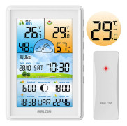 Väderstation med display BD-906 vit