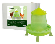Poultry feeder with legs 8 kg green lemon