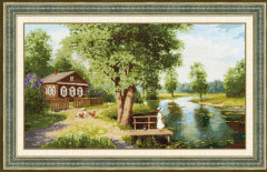 Broderikit Golden Fleece "Sommaridyll" 70x40 cm