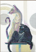 Broderikit Aine "Mystiska katter" 21x30 cm