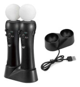 [XJ] PS4 VR Move Motion Controllers med dubbelladdare - Förbättrade spelkontroller för virtuell verklighet