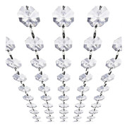 [CA]IC 10 st Kristall Akryl Ädelstenar Pärlsträngar 1 m Hängande Klar 18 mm Diamantpärlor Kedja Flickor För Julgran