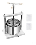 Manuell Fruktpress 1,45 gal/5 l-Duoku-Dubbel Cylindrisk i Rostfritt Stål-Juicer för Cider-för Hemmaanvändning