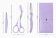 Fashion Ögonbryns Trimmer Set - Läderförvaringsväska, Ögonbryns Trimmer med Kam, Ögonbryns Klipp och Fällbar Ögonbryns Trimmer
