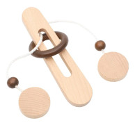 Träring Upplåsningsspel, Magisk Ring Rymning Klassiskt Pussel Leksak, Kongming Lås Luban Lås Intelligensleksak