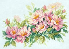Broderikit Magic Needle "Nyponrosblommor" 30x20 cm
