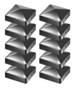 [XJ] 10x Pyramid Stolplock Kraftiga Staketlock Svart 91mm