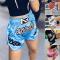 Boxningsshorts Antifriktions Muay Thai kickboxningsshorts för män Ljusblå XS