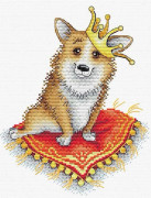Broderikit MP Studia "Kunglig corgi" 17x22 cm