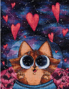 Broderikit Panna "Kosmisk kärlek" 23.5 x 17.5 cm
