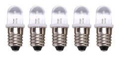 5 E10 LED-lampor DC 3V 4.5V instrumentlampa indikator vit DC3V
