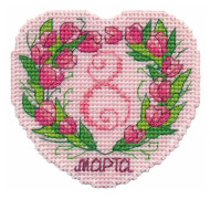 Broderikit plastic canvas Oven "Till 8 mars. Magnet" 8.4x7.8 cm