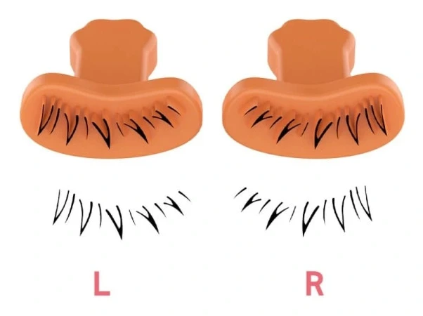 Lösögonfransstämpel Nedre ögonfransar Trycker ORANGE orange