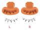 Lösögonfransstämpel Nedre ögonfransar Trycker ORANGE orange