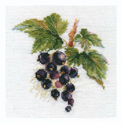 Broderikit Alisa "Svarta vinbär" 11x11 cm