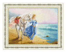 Broderikit Golden Fleece "Gryning vid havet" 44x32 cm