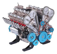 Metal Internal Combustion Engine Construction, 1:3 V8 8 Cylinder Car Engine Model Building