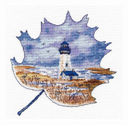 Broderikit Oven "Yaquina Head fyr" 15x18 cm