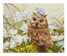 Broderikit Luca-S B7011 - "Lycklig uggla" 30x24 cm