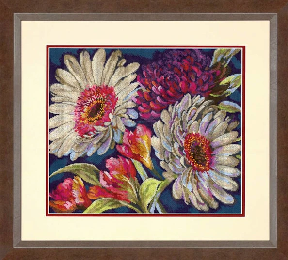 Broderikit Dimensions "Fabulous blomster" 35.5x30.4 cm