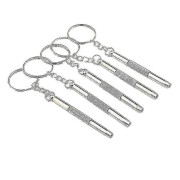 5 st Glasögonskruvmejsel Multifunktionell Skruvmejsel Glasögon Reparationsverktyg Portabel Nyckelring 3 I 1 Ms-001