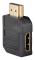 Goobay HDMI™-adapter, Guldpläterad (4K @ 60 Hz) HDMI™-uttag (typ A) > HDMI™ kontakt (typ A) 90 °