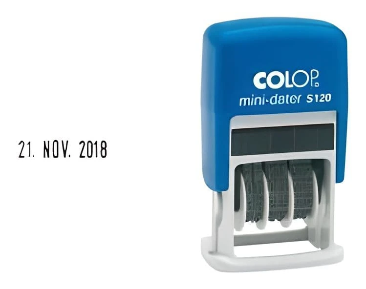 COLOP Mini dater S120, månad i bokstäver, FR …