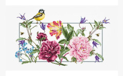 Broderikit Luca-S BA2359 - "Vårblommor" 41.5x25 cm