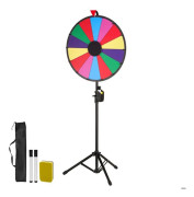 Lotterihjul - DUOKU - 610 mm - 14 Sektioner - Justerbart Stativ - Whiteboardyta 6 färger