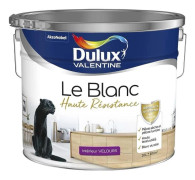 Dulux Valentine Le Blanc Haute Résistance - Inomhusfärg för Väggar, Tak och Snickerier - Vit Sammet 10 L