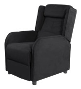 DELTACO GAMING DC430 - Fåtölj - fällbar - armstöd - Alcantaratyg - svart