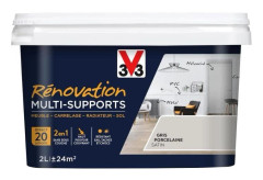 Måleri renovering multi-underlag, Grå porslin 2L V33