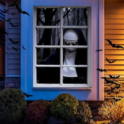 Halloween fönsterdekorationer, läskiga Halloween-dekorationer för ytterdörrsfönster, skrämmande ytterdörrsfönsterdekorationer 80*120CM
