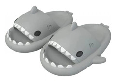 AVEKI Unisex Hajtofflor Halkfria Nya Öppna Sandaler Trendiga Söta Strandtofflor Inomhus & Utomhus, Ljusgrå, Storlek: 38/39[co]