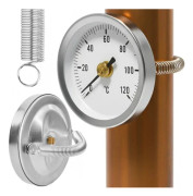 Anliggningstermometer 0-120°C - Termometer Silver