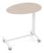 Höjdjusterbart sidobord med hjul Mobilt laptopbord 74-108 cm rosa + vit statisk belastning upp till 75 kg